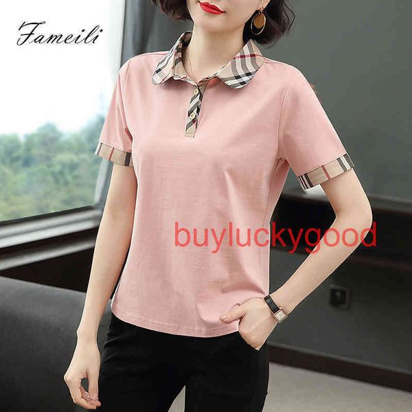 good brand t shirt short sleeve t- women's collar 2022 spring new mother's lapel european polp small summer, White
good brand t shirt short sleeve t- women's collar 2022 spring new mother's lapel european polp small summer, White