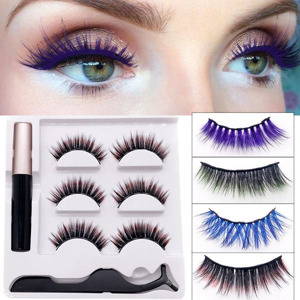 colorful 3 pairs/set magnetic false eyelashes waterproof magnetic eyeliner with tweezer no glue lashes extension colored eyelash 0704
colorful 3 pairs/set magnetic false eyelashes waterproof magnetic eyeliner with tweezer no glue lashes extension colored eyelash 0704