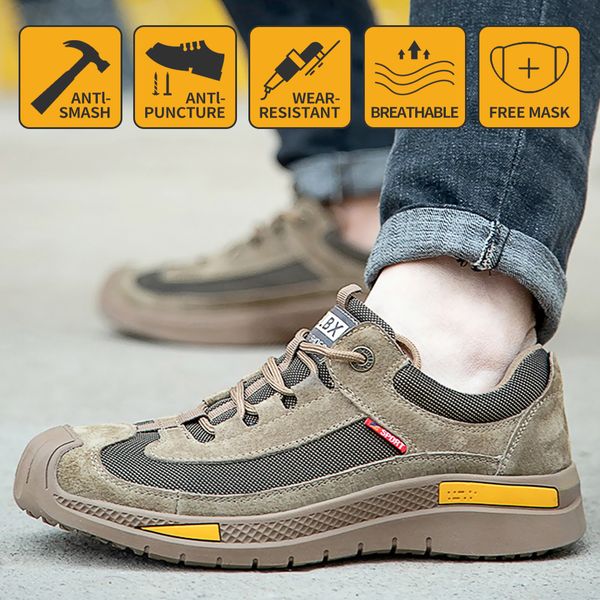 working shoes men steel toe anti-smashing puncture proof soft light breathable comfortable indestructible protective boots, Black;brown
working shoes men steel toe anti-smashing puncture proof soft light breathable comfortable indestructible protective boots, Black;brown