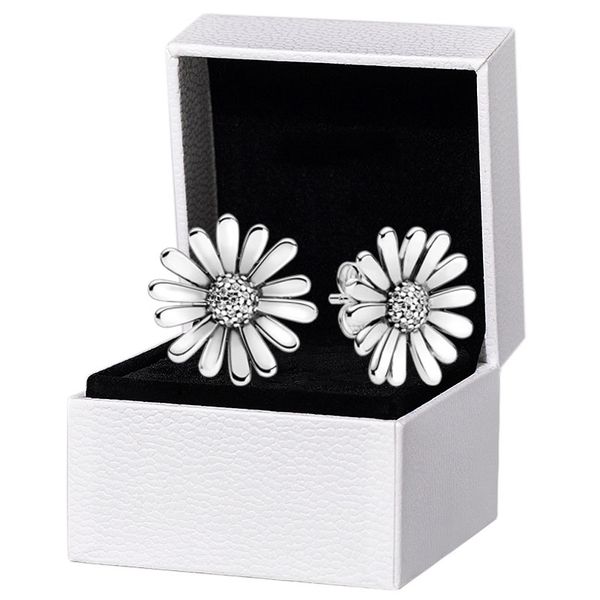 925 sterling silver pave daisy stud earring original box set for pandora women party earrings, Golden;silver
925 sterling silver pave daisy stud earring original box set for pandora women party earrings, Golden;silver