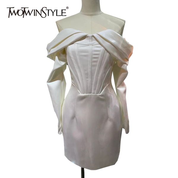 white dress for women slash neck long sleeve high waist spring mini dresses female fashion clothing 210423, Black;gray
white dress for women slash neck long sleeve high waist spring mini dresses female fashion clothing 210423, Black;gray