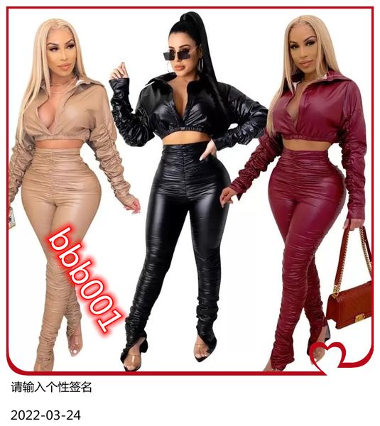 women's two piece pants zoctuo long sleeve 2 pieces set autumn winter solid women tracksuit pu leather ruched stacked leggings pant out, White
women's two piece pants zoctuo long sleeve 2 pieces set autumn winter solid women tracksuit pu leather ruched stacked leggings pant out, White