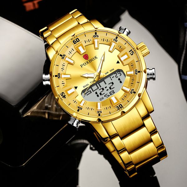 watch men lige fashion sport digital steel quartz wristwatch waterproof dual display watch for men date clock relogio masculino, Silver
watch men lige fashion sport digital steel quartz wristwatch waterproof dual display watch for men date clock relogio masculino, Silver