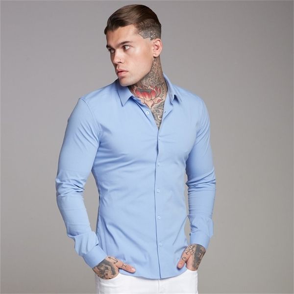 negizber social elasticity shirts for men solid color long sleeve shirt men casual social business men's dress shirts -6xl 210331, White;black
negizber social elasticity shirts for men solid color long sleeve shirt men casual social business men's dress shirts -6xl 210331, White;black