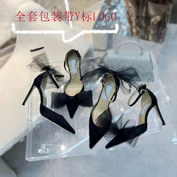 sandals pointed asymmetric bow button high-heeled shoes satin baotou thin heel sandals women, Black
sandals pointed asymmetric bow button high-heeled shoes satin baotou thin heel sandals women, Black