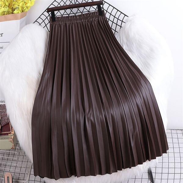 tigena faux leather women maxi skirt autumn winter casual solid pu a line high waist pleated long female ladies 220317, Black
tigena faux leather women maxi skirt autumn winter casual solid pu a line high waist pleated long female ladies 220317, Black
