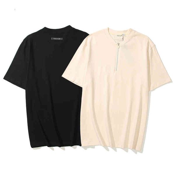 men's t-shirts spring and summer fog simple solid color half zipper short sleeve unisex, White;black
men's t-shirts spring and summer fog simple solid color half zipper short sleeve unisex, White;black