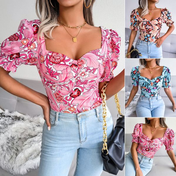 vintage floral print women shirts retro short petal sleeve bandage square neck cardigan blouse chiffon tees, White
vintage floral print women shirts retro short petal sleeve bandage square neck cardigan blouse chiffon tees, White