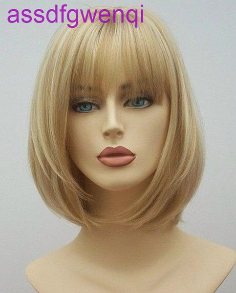 150% density blonde wig straight simulation human hair bobo wigs with bangs for black & white women heat resistant fiber wig
150% density blonde wig straight simulation human hair bobo wigs with bangs for black & white women heat resistant fiber wig