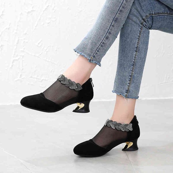 dress shoes spring pointed mesh frosted single shoes large middle heel comfortable back zipper breathable women's 74wo, Black
dress shoes spring pointed mesh frosted single shoes large middle heel comfortable back zipper breathable women's 74wo, Black