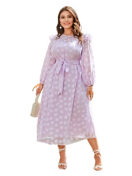 plus floral print keyhole back belted dress x0yr#, Black
plus floral print keyhole back belted dress x0yr#, Black