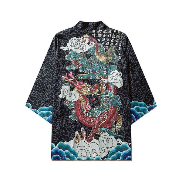 men's casual shirts chinese style dragon printed seven sleeve taoist robe lovers casual loose cardigan sunscreen shirt ft5r, White;black
men's casual shirts chinese style dragon printed seven sleeve taoist robe lovers casual loose cardigan sunscreen shirt ft5r, White;black