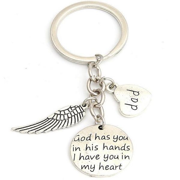 god has you in his hands keychain dear dad heart vintage silver key ring father's day gift feather wing keys chain jewelry accessories, Slivery;golden
god has you in his hands keychain dear dad heart vintage silver key ring father's day gift feather wing keys chain jewelry accessories, Slivery;golden