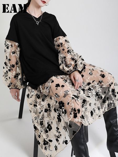 eam women pattern printed perspective big size dress v neck long sleeve loose fit fashion spring autumn 1de3176 220721, Black;gray
eam women pattern printed perspective big size dress v neck long sleeve loose fit fashion spring autumn 1de3176 220721, Black;gray