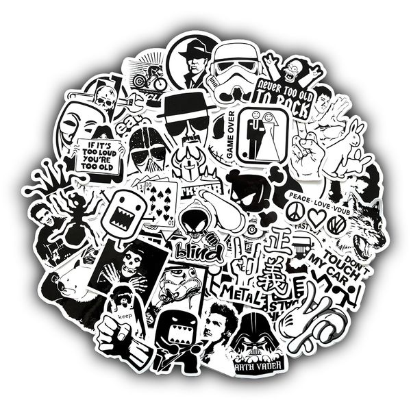 waterproof sticker 50 pcs black and white stickers pack for kids lapskateboard bicycle motorcycle cool punk jdm car styles sticker bomb deca
waterproof sticker 50 pcs black and white stickers pack for kids lapskateboard bicycle motorcycle cool punk jdm car styles sticker bomb deca