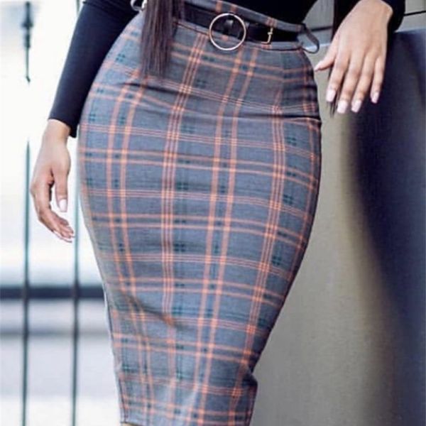 women high waist plaid pencil skirts bodycon retro classy elegant office ladies summer modest slim african fashion jupes falads 220317, Black
women high waist plaid pencil skirts bodycon retro classy elegant office ladies summer modest slim african fashion jupes falads 220317, Black