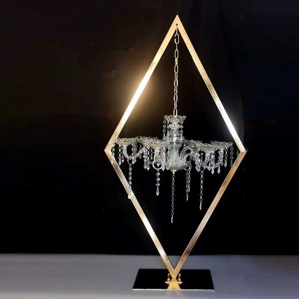 upscale party decoration metal diamond chandelier wedding banquet table centerpieces candle holder for baby shower layout props
upscale party decoration metal diamond chandelier wedding banquet table centerpieces candle holder for baby shower layout props