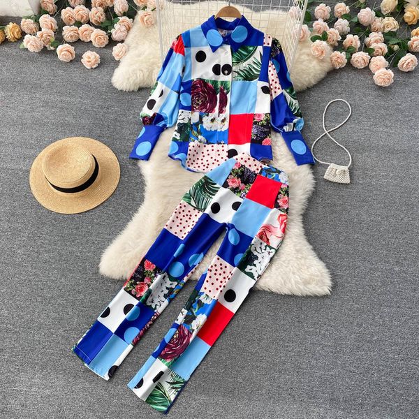 european and american women s classic blue contrast color plaid print lapel long sleeved shirt pencil pants 2 piece set 220718, White
european and american women s classic blue contrast color plaid print lapel long sleeved shirt pencil pants 2 piece set 220718, White