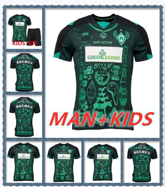 21 22 werder bremen special soccer jersey ducksch leonardo bittencourt black green 2021-2022 how deep is your love football shirts thailand, Black;yellow
21 22 werder bremen special soccer jersey ducksch leonardo bittencourt black green 2021-2022 how deep is your love football shirts thailand, Black;yellow