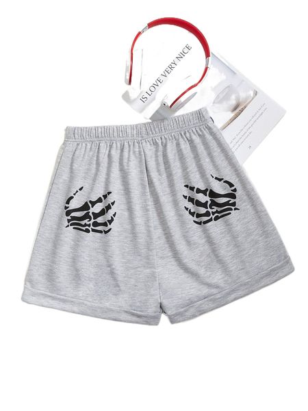 skeleton hand print shorts h6dx#, White;black
skeleton hand print shorts h6dx#, White;black