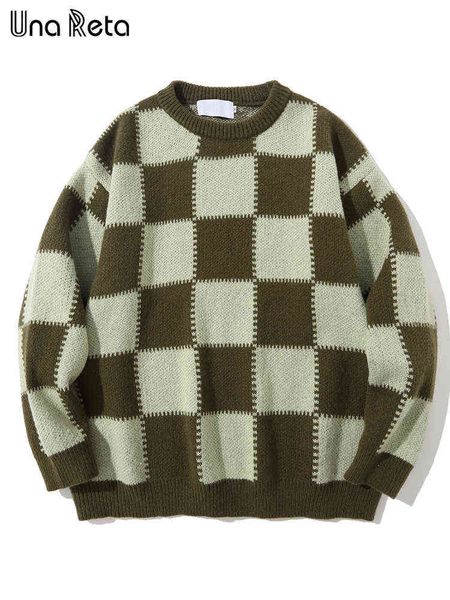 una reta plaid sweater men new winter hip hop harajuku sweater streetwear men casual loose pullover man sweater t220730, White;black
una reta plaid sweater men new winter hip hop harajuku sweater streetwear men casual loose pullover man sweater t220730, White;black