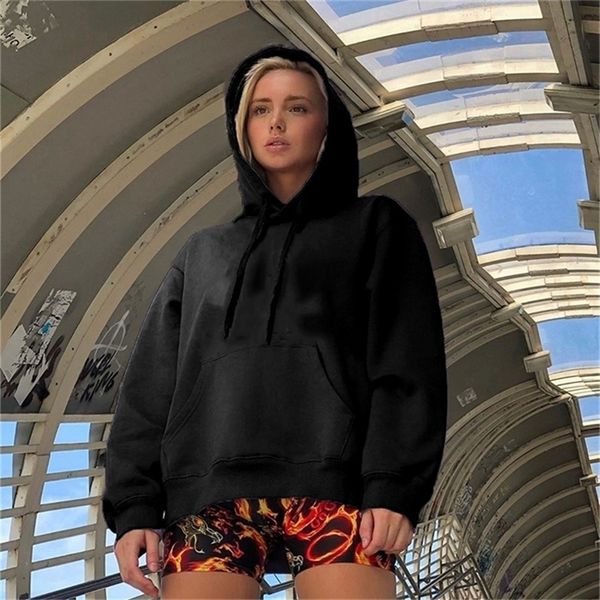 yiciya 4 colors casual fashion winter warm womens hoodie kangaroo pocket basic fleece hoodie streetwear long hooded sweatshirt 201216, Black
yiciya 4 colors casual fashion winter warm womens hoodie kangaroo pocket basic fleece hoodie streetwear long hooded sweatshirt 201216, Black