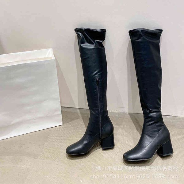 boots autumn and winter over knee boots women's round head side zipper knight thick heel high soled, Black
boots autumn and winter over knee boots women's round head side zipper knight thick heel high soled, Black