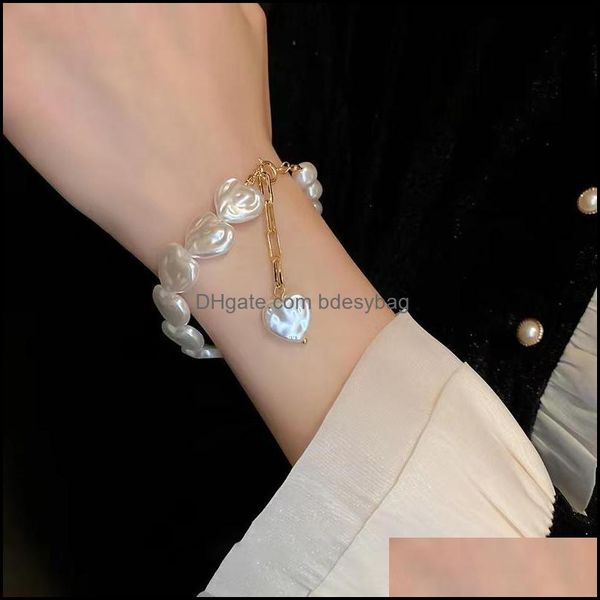 charm bracelets jewelry french vintage pearl for women girls charms asymmetric heart bracelet female aesthet dhj3u, Golden;silver
charm bracelets jewelry french vintage pearl for women girls charms asymmetric heart bracelet female aesthet dhj3u, Golden;silver
