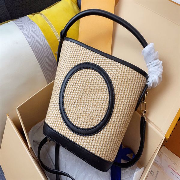 straw bucket bag stylish retro large capacity bags designer women luxury fashion handbag cute 20 20 11 cm, Black;red
straw bucket bag stylish retro large capacity bags designer women luxury fashion handbag cute 20 20 11 cm, Black;red