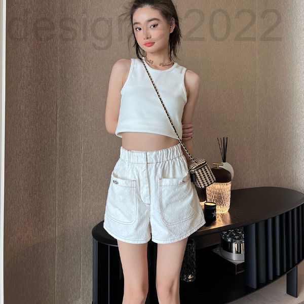 women's shorts designer 22 summer high-end washing polishing jacquard elastic waist high skinny denim shorts odgc, White;black
women's shorts designer 22 summer high-end washing polishing jacquard elastic waist high skinny denim shorts odgc, White;black