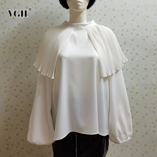 solid casual patchwork shirt for women o neck lantern sleeve loose elegant shirts female spring clothing fashion 210507, White
solid casual patchwork shirt for women o neck lantern sleeve loose elegant shirts female spring clothing fashion 210507, White