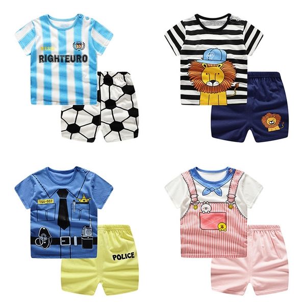 boys sets spring summer fashion leisure lion tshirt navy shorts born baby girl clothes kids s suit 220616, White 
boys sets spring summer fashion leisure lion tshirt navy shorts born baby girl clothes kids s suit 220616, White