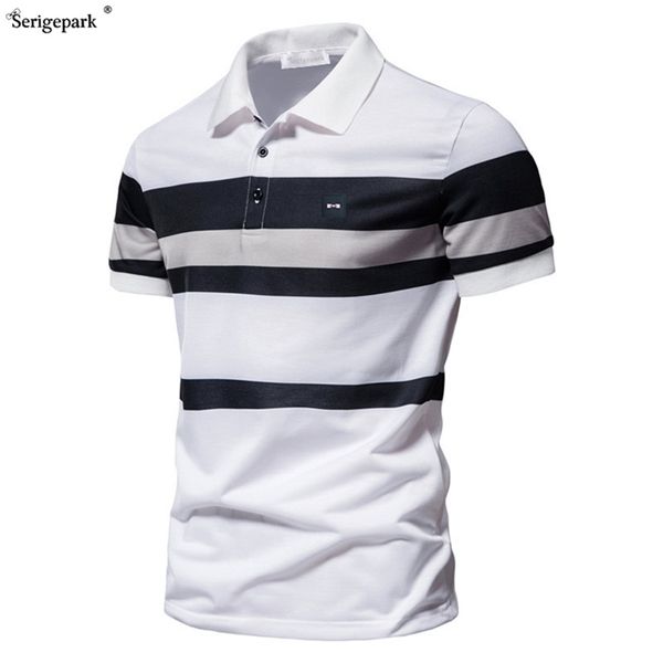 man polo shirt print stripe classical pattern france luxury brand serige park cotton blends european design 220606, White;black
man polo shirt print stripe classical pattern france luxury brand serige park cotton blends european design 220606, White;black