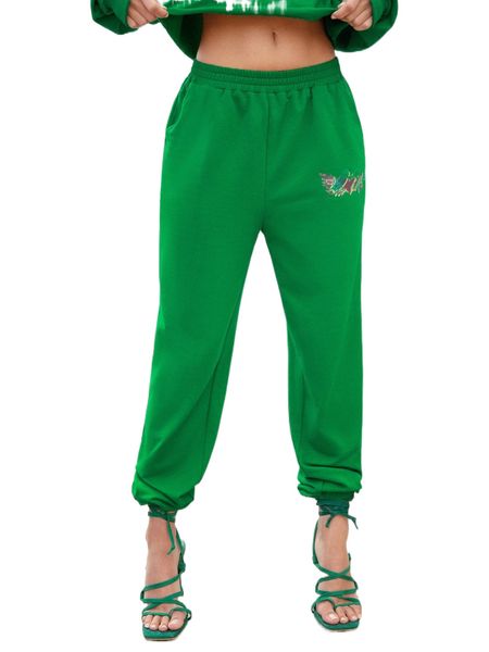 heart print slant pocket sweatpants 31ph#, Black;white 
heart print slant pocket sweatpants 31ph#, Black;white