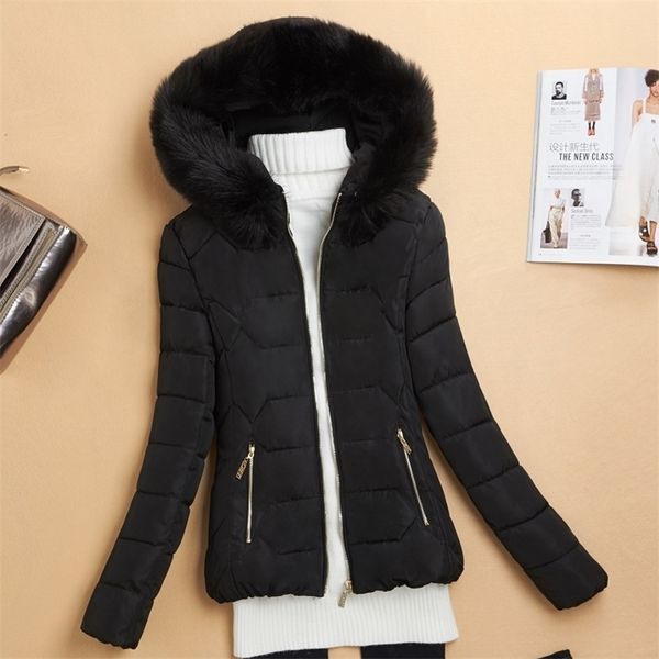 winter short women's jacket new large fur collar slim thick padded jacket to keep warm and thin women's winter jacket, Black
winter short women's jacket new large fur collar slim thick padded jacket to keep warm and thin women's winter jacket, Black