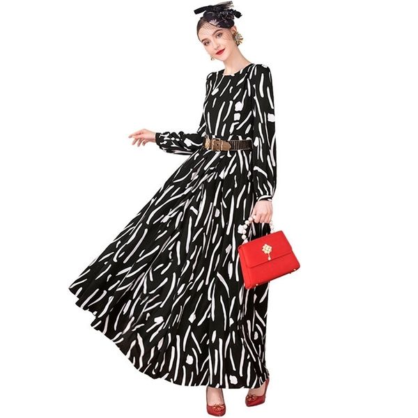 vintage striped trench dress chiffon autumn party dress women's runway long dress 8087 t200113, White;black
vintage striped trench dress chiffon autumn party dress women's runway long dress 8087 t200113, White;black