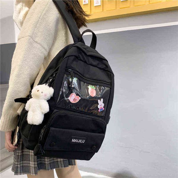 backpack cute teenage student school bags for girls backpacks women nylon schoolbag transparent design new 220628
backpack cute teenage student school bags for girls backpacks women nylon schoolbag transparent design new 220628