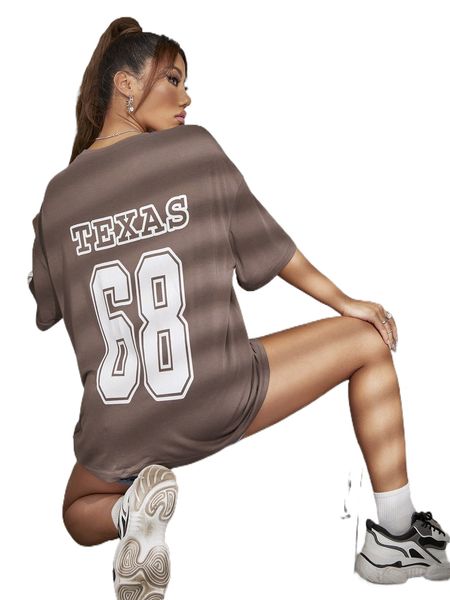 letter graphic drop shoulder longline tee r5y2#, White
letter graphic drop shoulder longline tee r5y2#, White