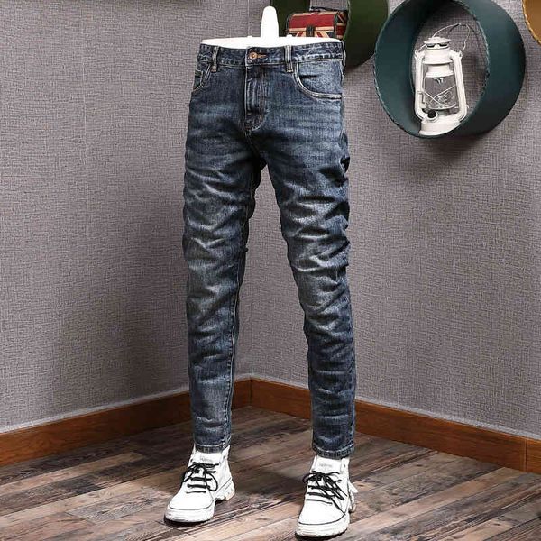 men's jeans fashion trend simple men slim straight leg jeans elastic fashion brand youth leisure 3wd7, Blue
men's jeans fashion trend simple men slim straight leg jeans elastic fashion brand youth leisure 3wd7, Blue
