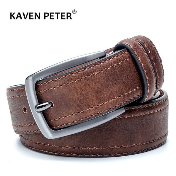 men vintage belts for jeans luxury split leather famous man designer with style 220318, Black;brown
men vintage belts for jeans luxury split leather famous man designer with style 220318, Black;brown