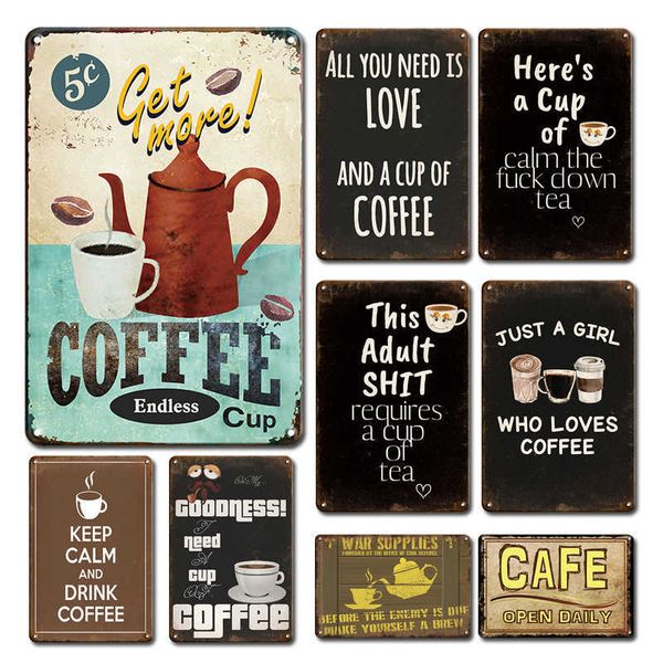 rustic coffee metal poster tin sign vintage coffee bar wall decor plates retro cafe kitchen living room decoration plaques
rustic coffee metal poster tin sign vintage coffee bar wall decor plates retro cafe kitchen living room decoration plaques