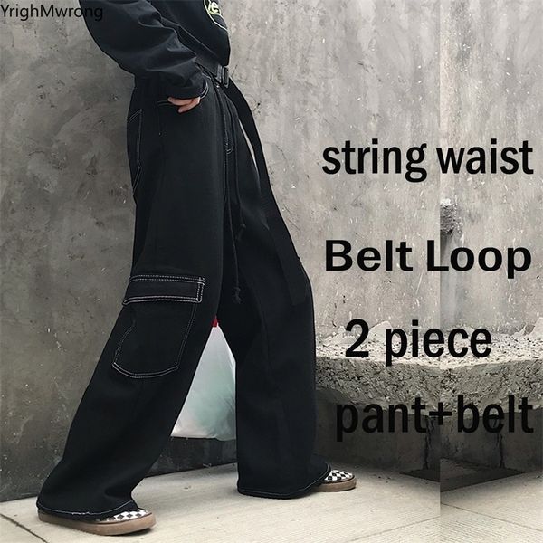 tracksuit punk hiphop streetwear cargo vintage straight wide harajuku jogger pant plus size loose trouser string waist belt loop y200418, Black;white
tracksuit punk hiphop streetwear cargo vintage straight wide harajuku jogger pant plus size loose trouser string waist belt loop y200418, Black;white