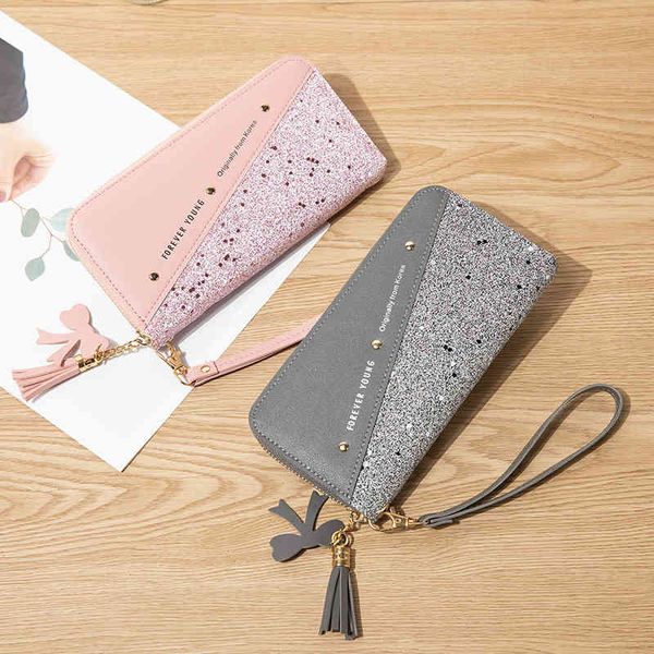 wallets handbags bags long women's zipper female student korean splicing contrast tassel large screen rivet mobile phone bag, Red;black
wallets handbags bags long women's zipper female student korean splicing contrast tassel large screen rivet mobile phone bag, Red;black
