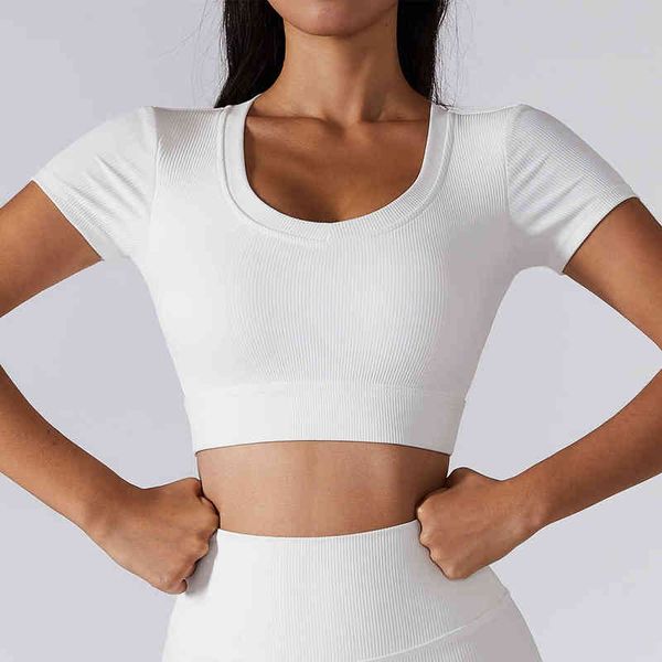 new spring women yoga crop short-sleeved umbilical running sports women's quick-drying fitness short-sleeved t-shirt t220725, White;red
new spring women yoga crop short-sleeved umbilical running sports women's quick-drying fitness short-sleeved t-shirt t220725, White;red