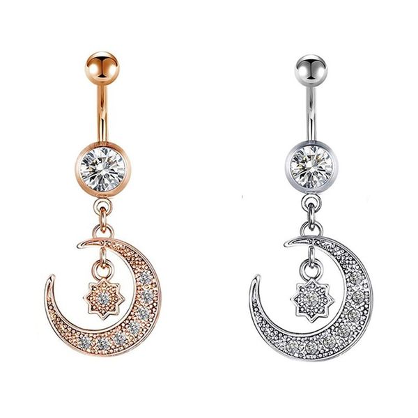 zircon navel ring bar barbell star sun dangle body piercing jewelry stainless steel belly button rings women, Silver
zircon navel ring bar barbell star sun dangle body piercing jewelry stainless steel belly button rings women, Silver