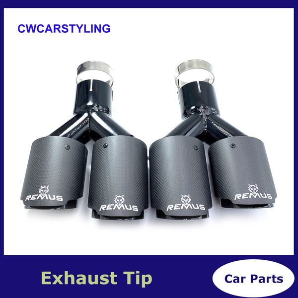 remus 2pcs matt carbon fiber muffler tip y shape double exit exhaust pipe mufflers nozzle decoration universal stainless black
remus 2pcs matt carbon fiber muffler tip y shape double exit exhaust pipe mufflers nozzle decoration universal stainless black