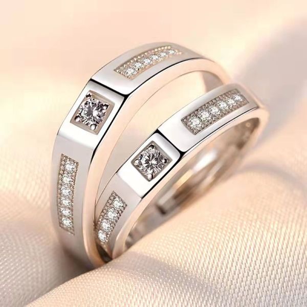 4.74mm width copper plated platinum couple rings solid adjustable men women 7-shape opening engagement wedding finger jewelry gift for lover, Silver
4.74mm width copper plated platinum couple rings solid adjustable men women 7-shape opening engagement wedding finger jewelry gift for lover, Silver