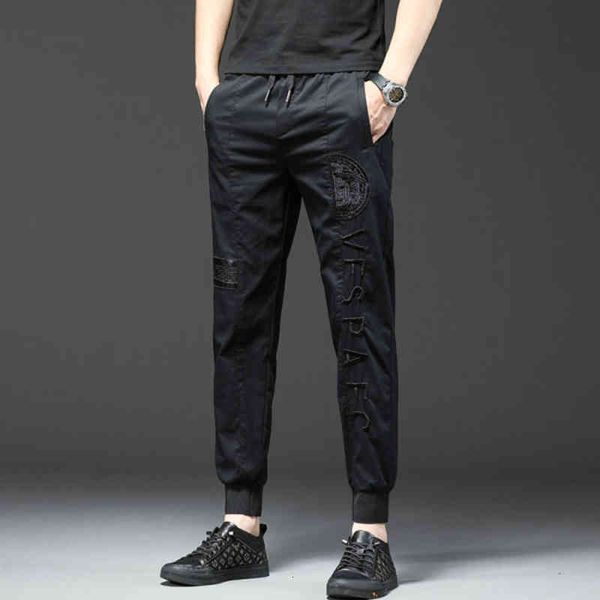 men's pants trendy summer thin light luxury comfortable sweatpants casual corset embroidered letters small feet men's pants men 9w, Black
men's pants trendy summer thin light luxury comfortable sweatpants casual corset embroidered letters small feet men's pants men 9w, Black