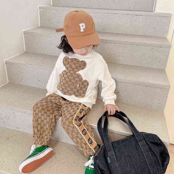 girls' denim suit spring children's wear medium and small children's long sleeved sweater + casual pants two piece set fashio, White
girls' denim suit spring children's wear medium and small children's long sleeved sweater + casual pants two piece set fashio, White