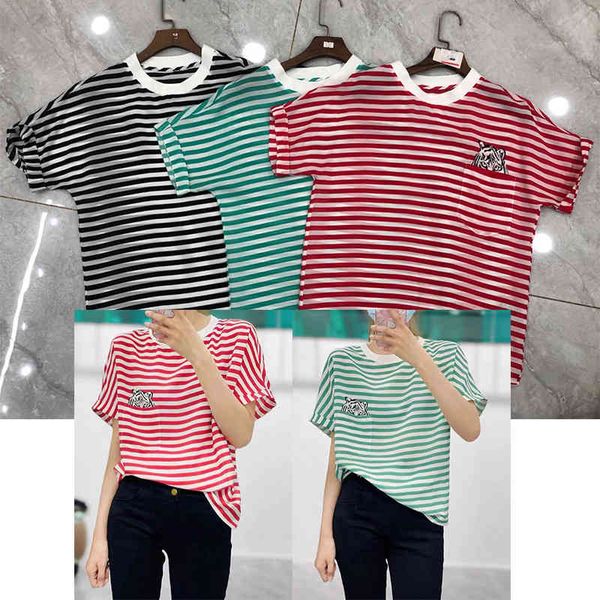 women's t-shirt p195205yk stripe pocket tiger silk crepe de chine short sleeve t-shirt, White
women's t-shirt p195205yk stripe pocket tiger silk crepe de chine short sleeve t-shirt, White